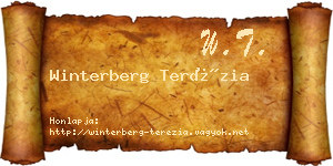 Winterberg Terézia névjegykártya